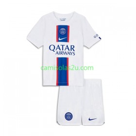 Camisolas de futebol Paris Saint-Germain Criança Equipamento 3ª 2022/23 Manga Curta
